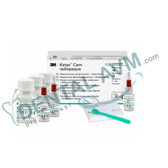 Ketac Cem Radiopaque Cam İyonomer Siman 3'lü Set