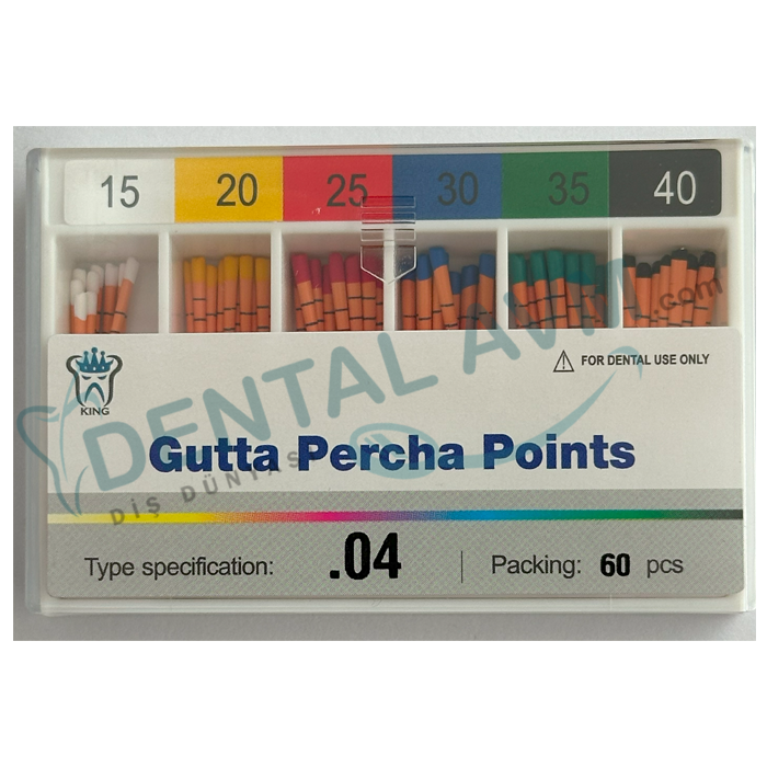 King 0,4 Açılı Gutta Percha Points